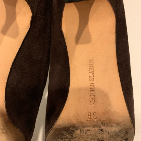 Manolo Blahnik suede brown boots size 36 euro - Picture 8 of 8